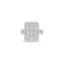 Baguette Half Round Diamond Ring